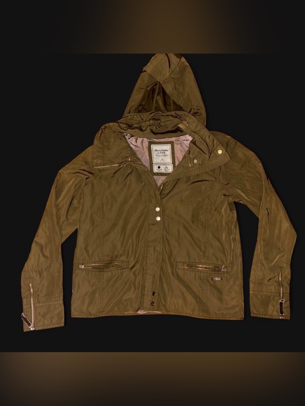Abercrombie Fitch Softshell Water Wind Resistant Jacket Coat Womens Size Medium